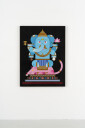 GANESHA (blau auf schwarzem Grund)